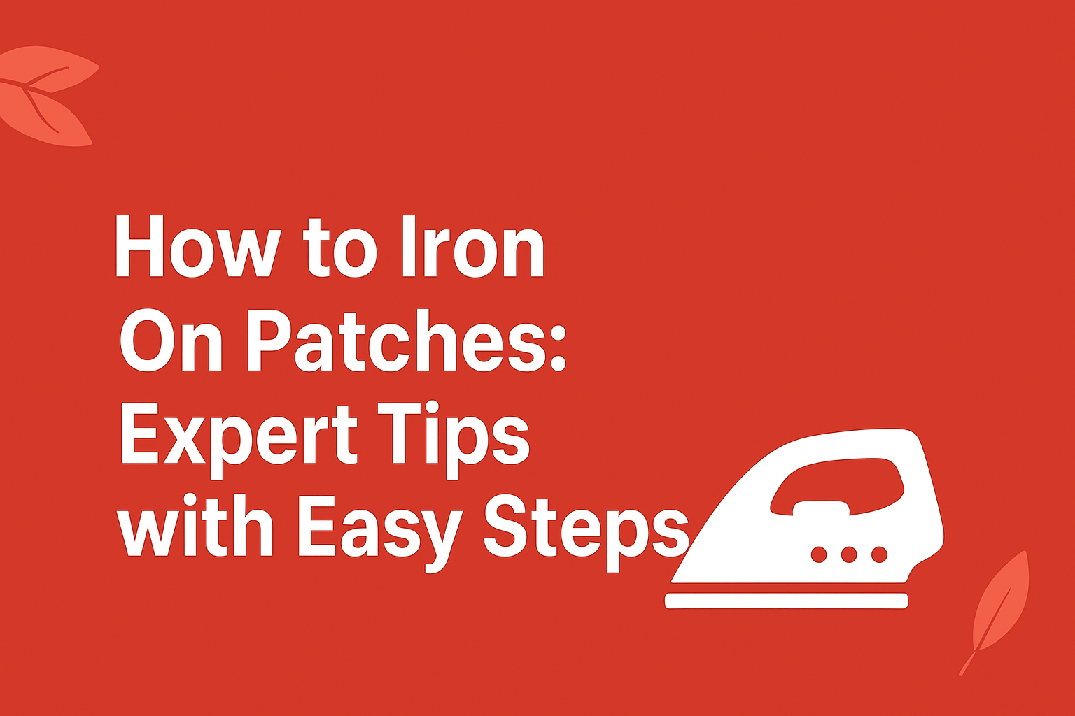 How to Iron On Patches