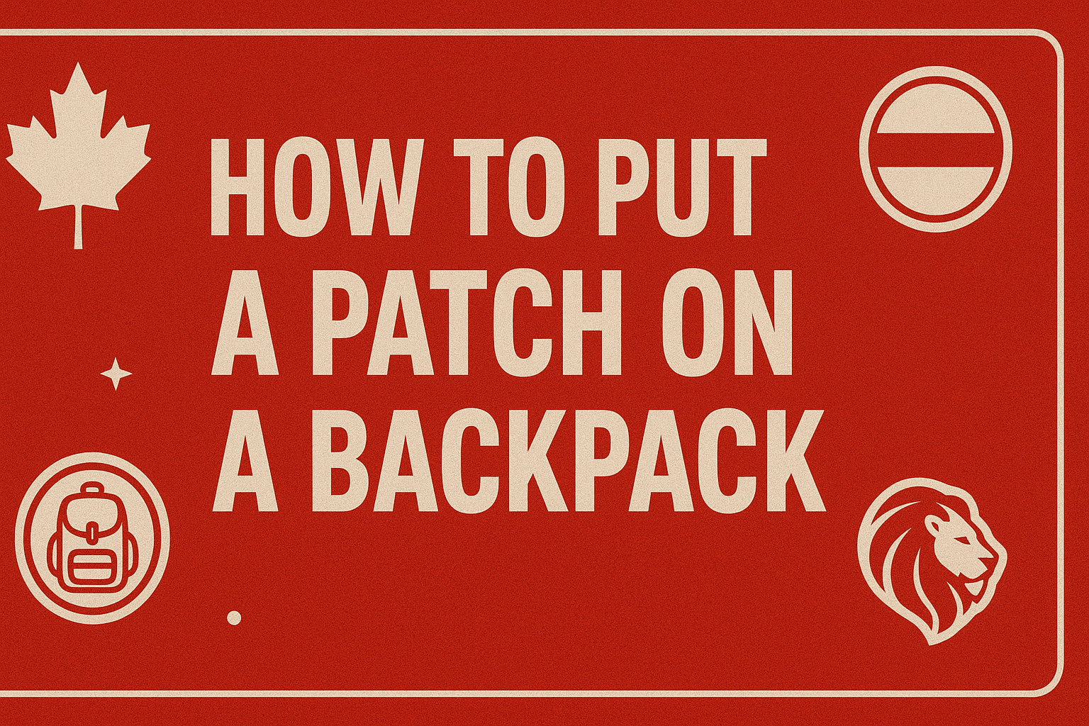 how to put a patch on a backpack