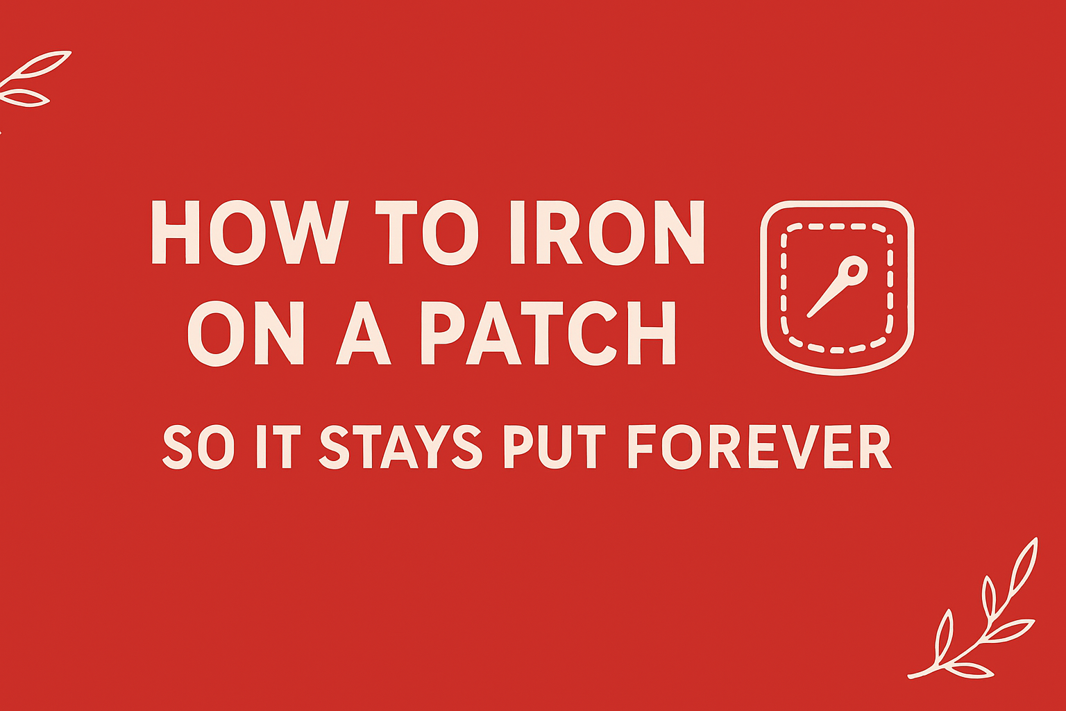 how to iron on a patch canada