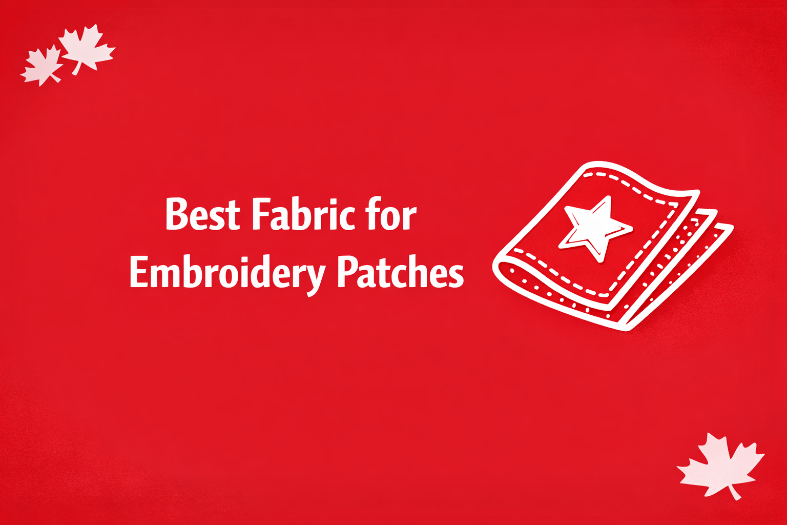Different fabrics for embroidery patches including cotton polyester and twill