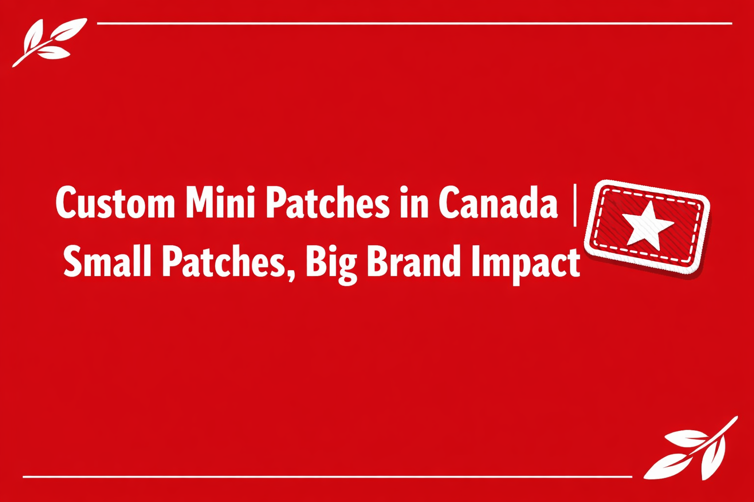 Small custom mini patches for uniforms, fashion and branding in Canada