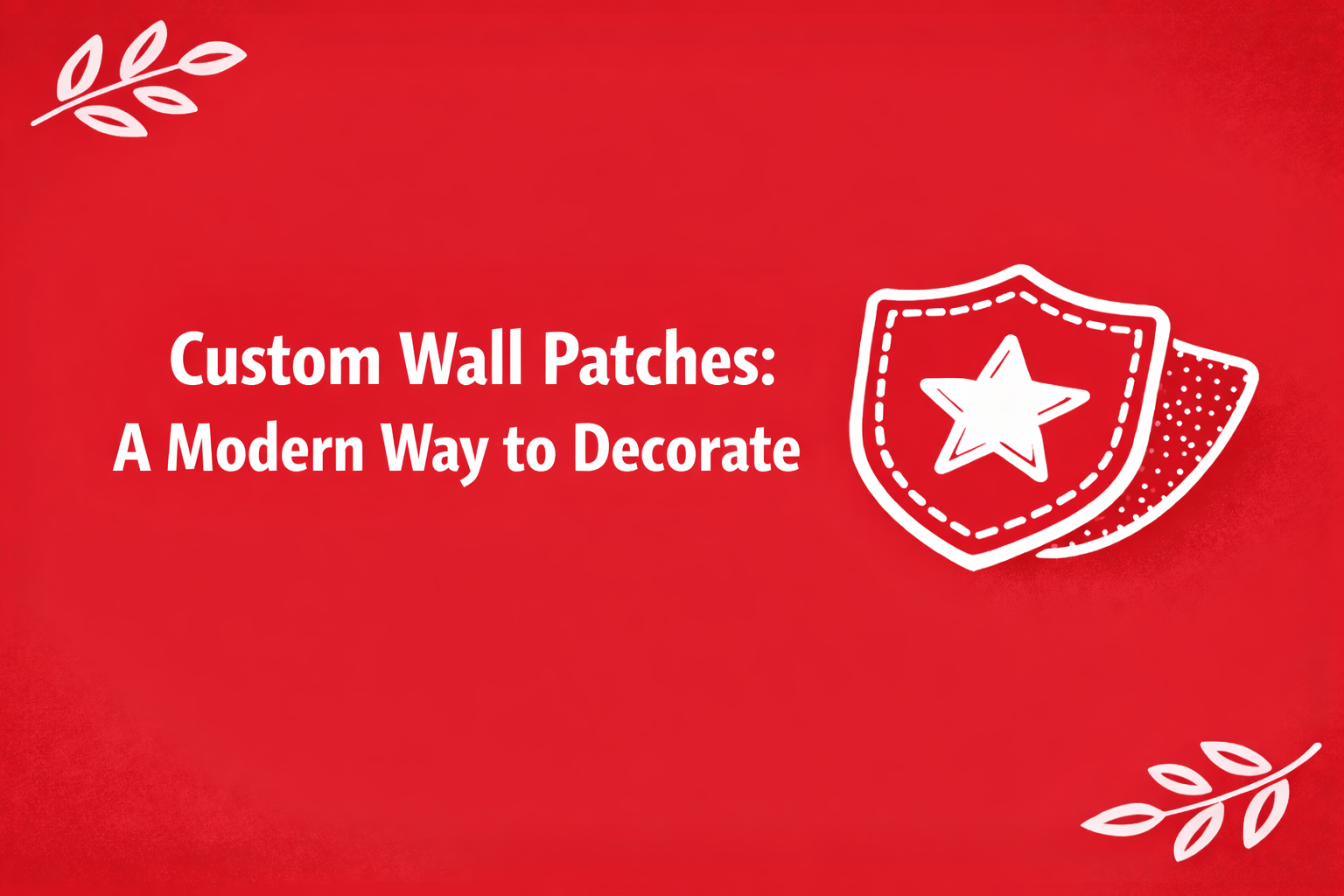custom wall patches used for office and retail wall decor branding
