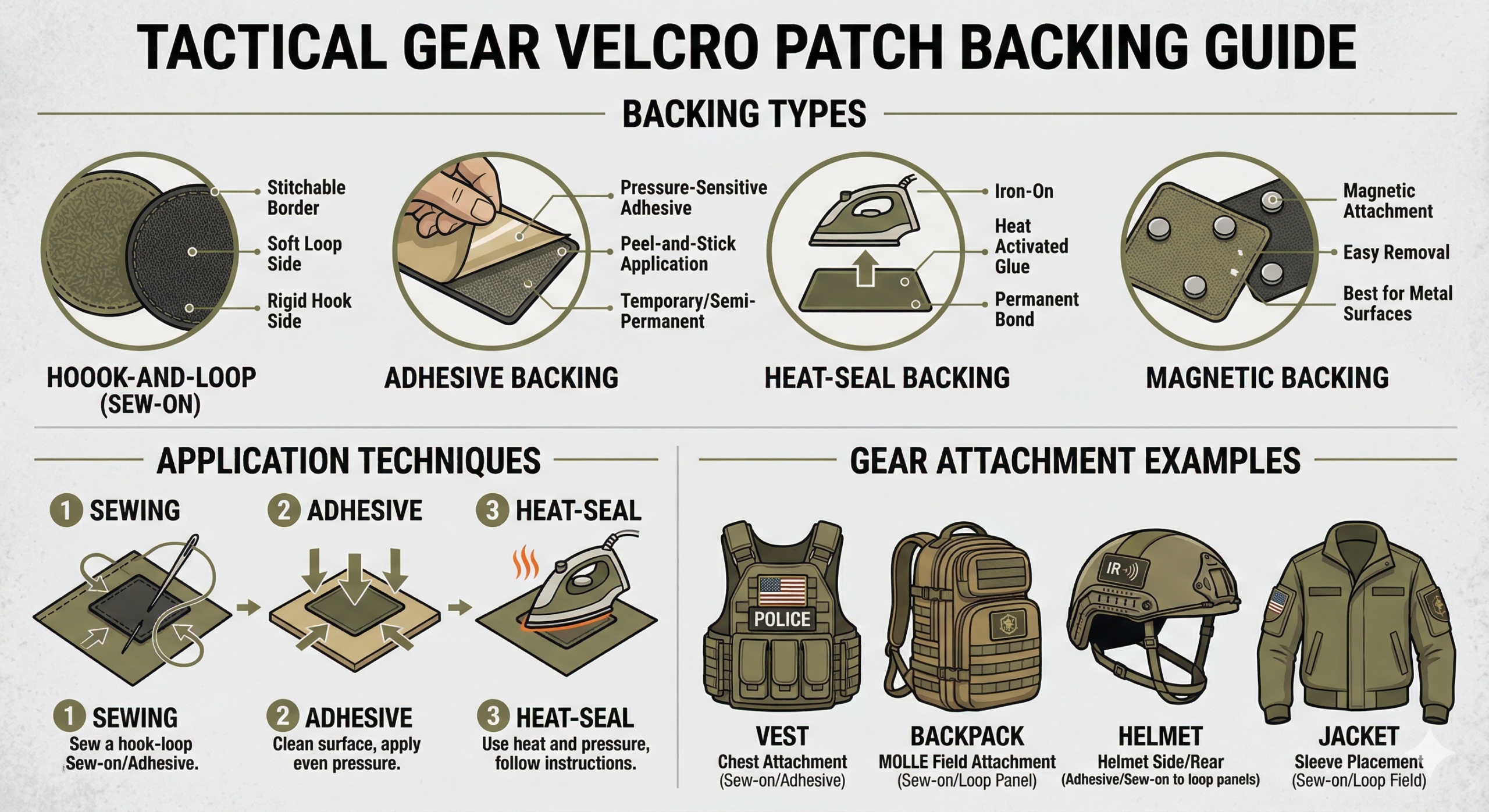 Velcro Patch Backing Guide | Tactical Hook & Loop Canada